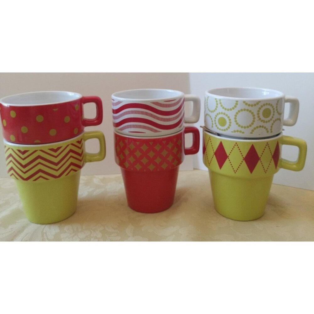 Simple Solutions, Set/6 Coffee Mugs Stackable - Picture 11 of 11